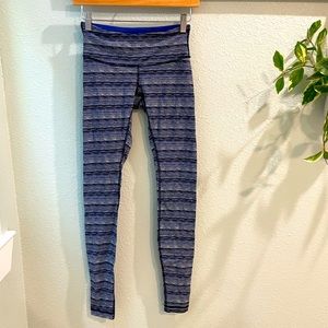 Lululemon blue designed leggings size 4